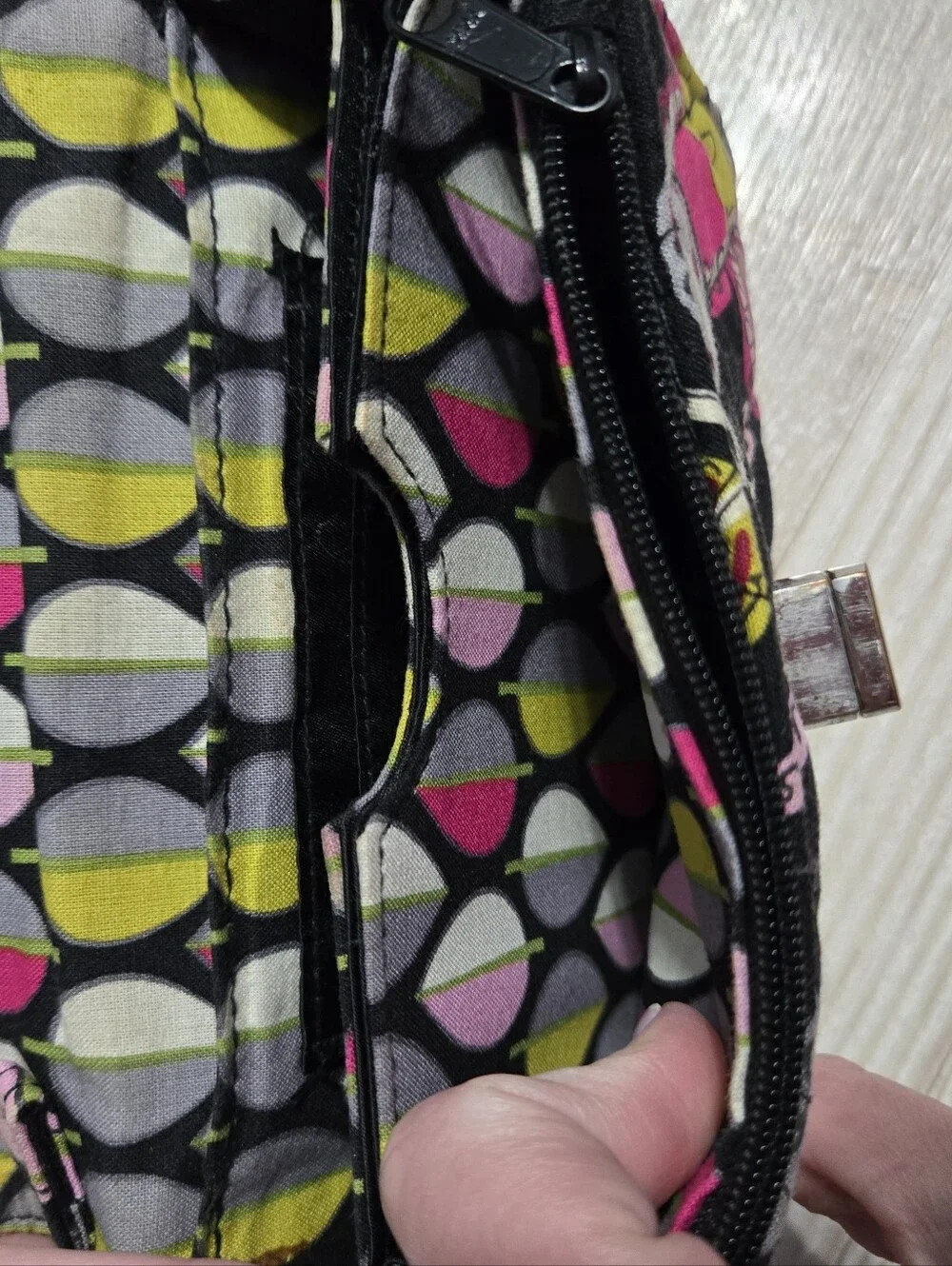 Vera Bradley Black Wristlet